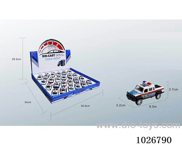 1:50 24pcs  pull back alloy car 6sets &6color mixed loading in display box