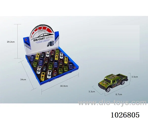 24pcs 1:50 pull back alloy car 6sets&6color mixed loading in display box