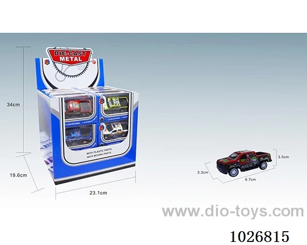 24pcs 1:50 pull back alloy car 6sets&6color mixed loadingin display box