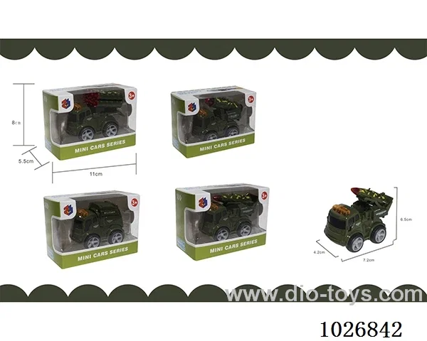 friction alloy car 4sets mixed loading in window box