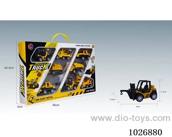 1:55 8pcs pull back alloy car 8sets mixed loading in window box