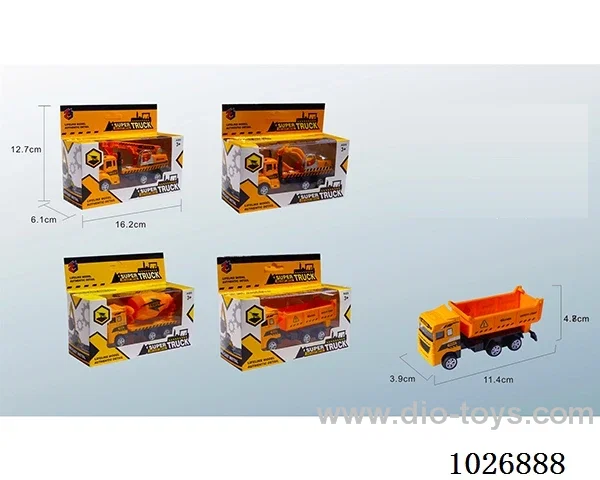 pull back alloy car 4sets &4color mixed loaidng in window box