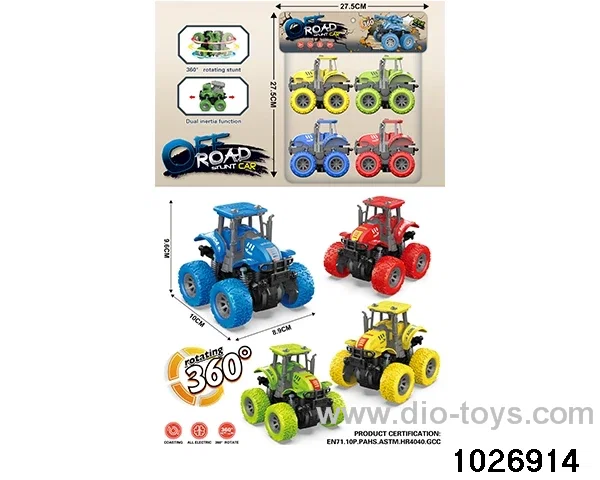 Double inertia stunt car in pvc bag