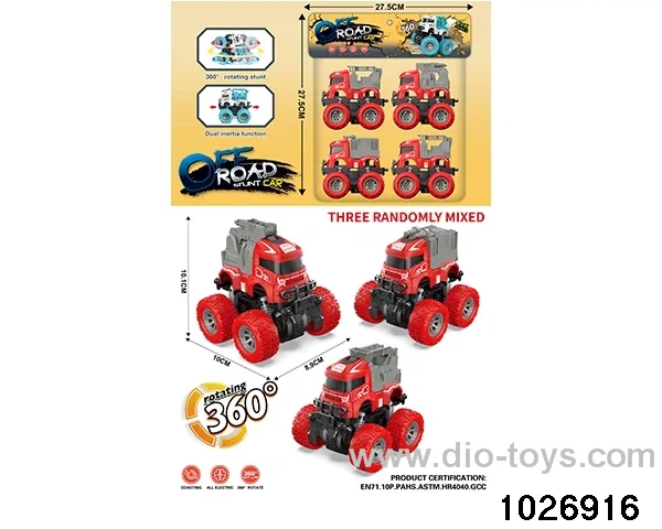 Double inertia stunt car in pvc bag