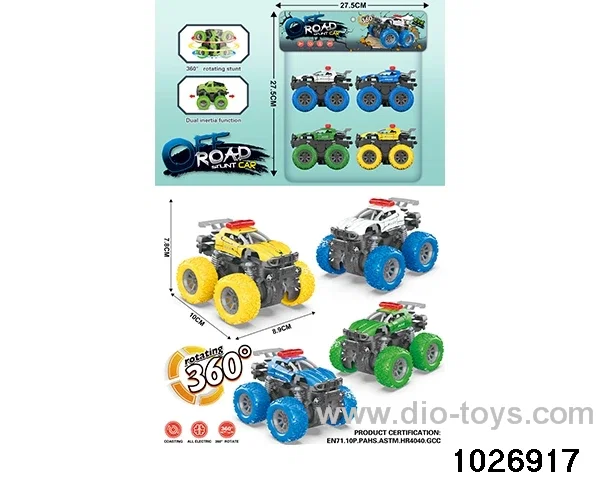 Double inertia stunt car in pvc bag