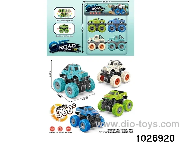 Double inertia stunt car in pvc bag
