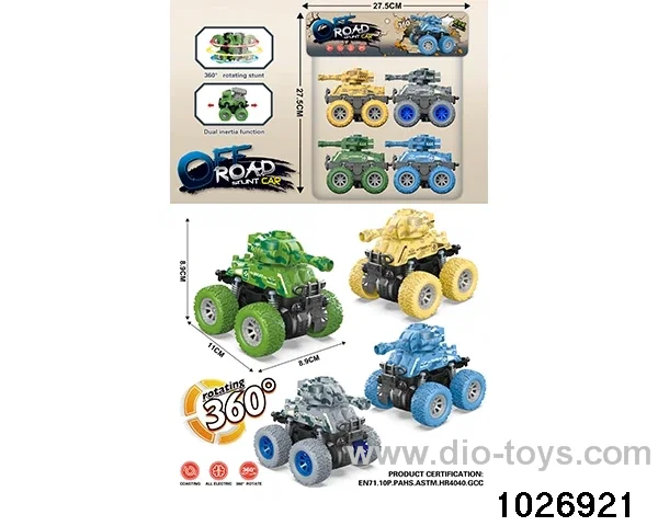 Double inertia stunt car in pvc bag