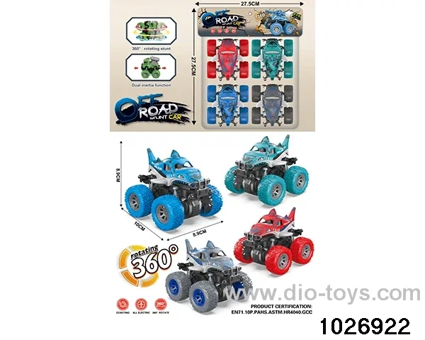 Double inertia stunt car in pvc bag