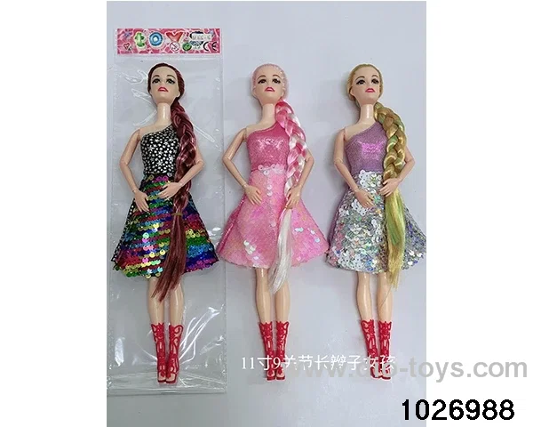 11 inch 9 joints Barbie in opp bag