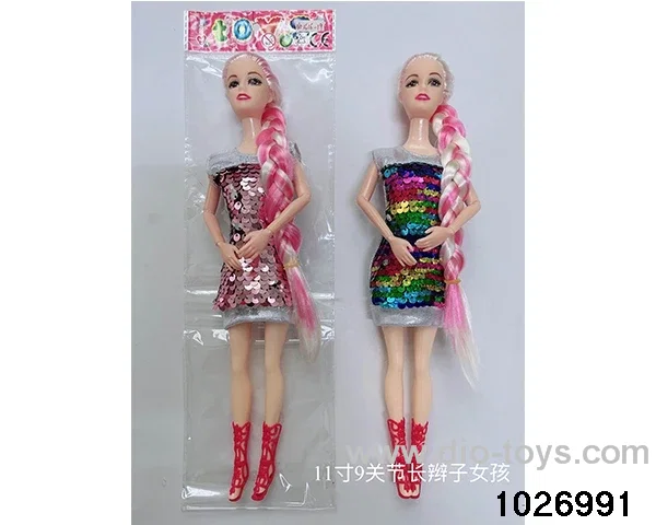 11 inch 9 joints Barbie in opp bag