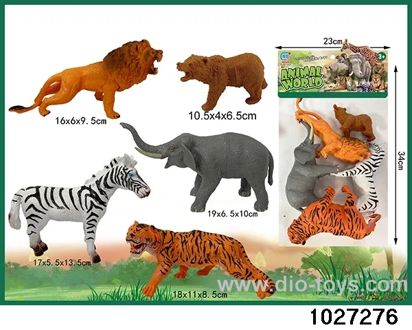 Wildlife sets in 5pcs pvc bag