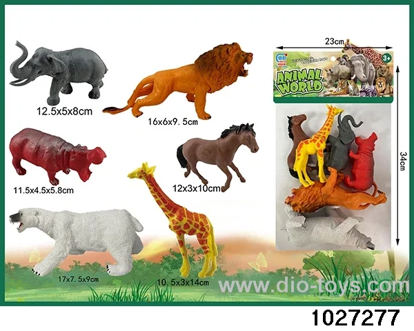 Wildlife sets in 6pcs pvc bag