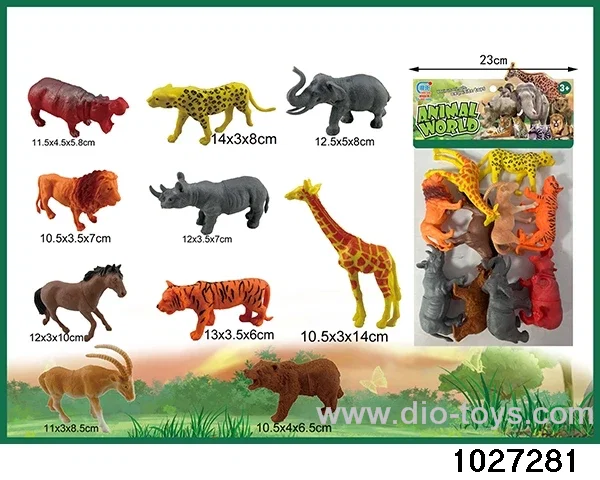 Wildlife sets in 10pcs pvc bag