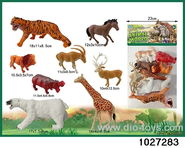 Wildlife sets in 8pcs pvc bag
