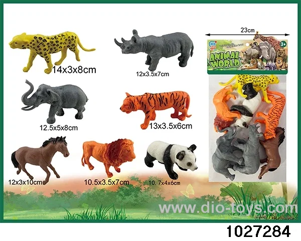 Wildlife sets in 7pcs pvc bag