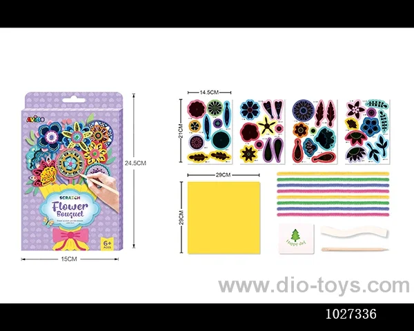 DIY Scratch art toys in color box