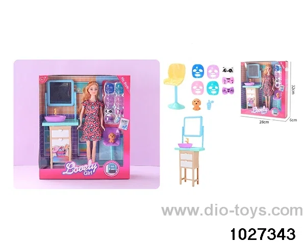 11.5 inch Barbie set in window box