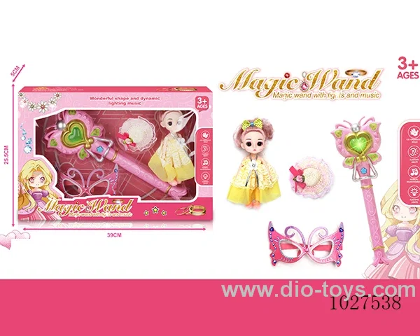 Magic stick with music &barbie with not include battery in window box