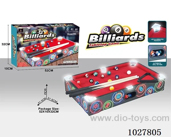 WOODEN BILLIARD TABLE (WITH LIGHT)in Color box