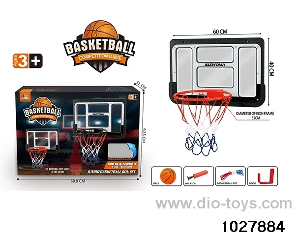 Acrylic hanging basketball hoop in window  box