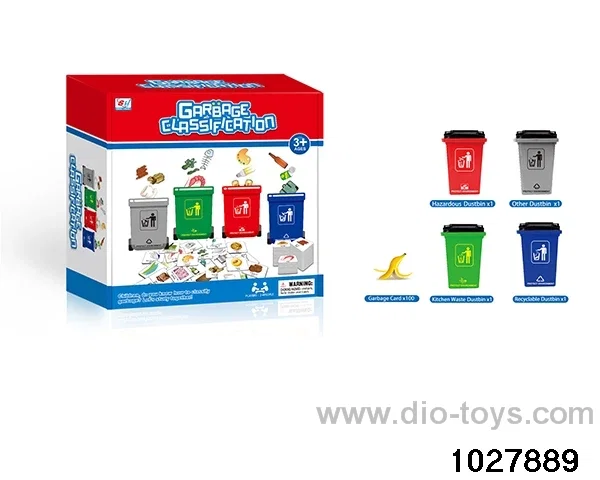 Garbage sorting in color box
