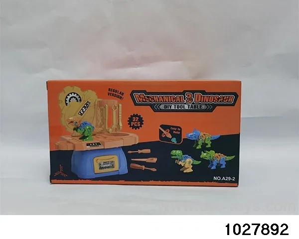 Dinosaur disassembly and assembly tool table in window box