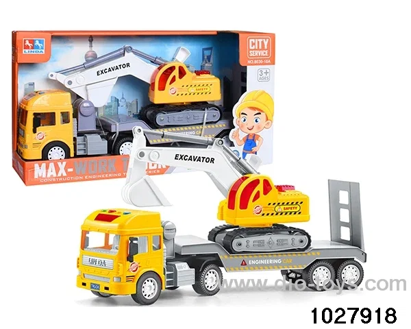 Light and Music Inertia Engineering Vehicle in display box