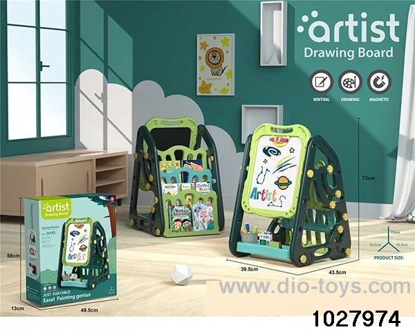 Double-sided drawing board in color box