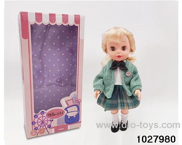 Student music doll in window box