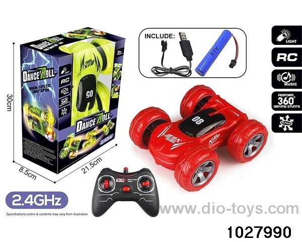 2.4G stunt car with lights and music (package electricity) in window box