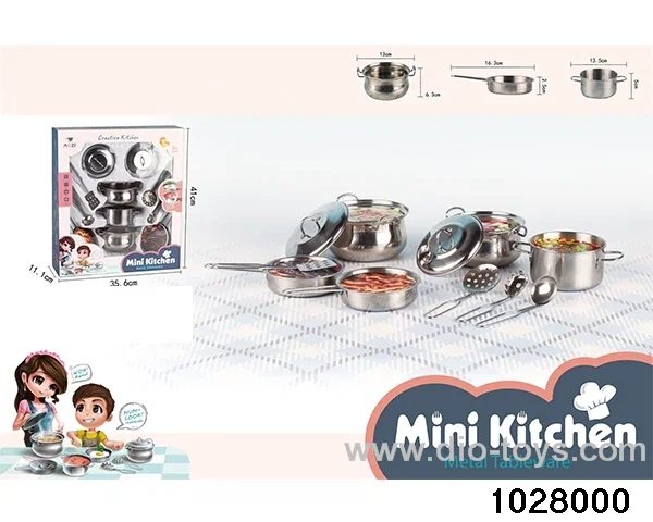 Stainless steel tableware in window box