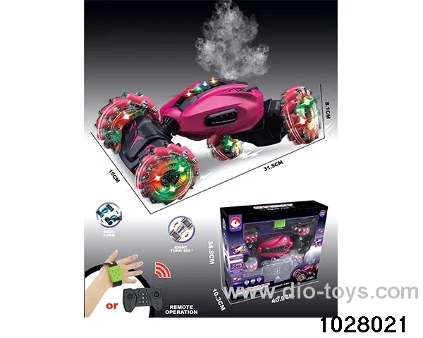 32cm sound and light twist change car (dual remote control) in window box