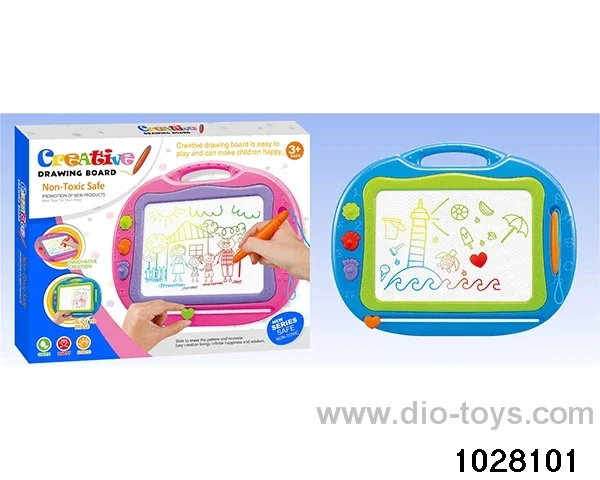 Magnetic writing board in color box