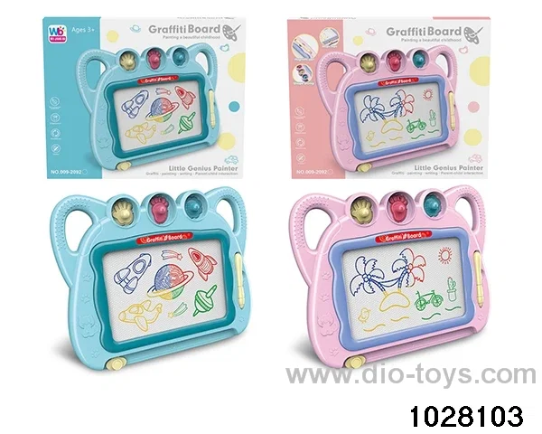 Magnetic writing board in color box