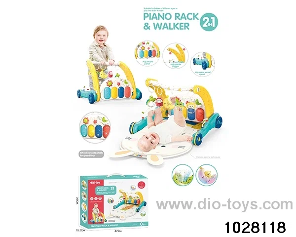 Toddler pedal piano 2 in 1 in color box