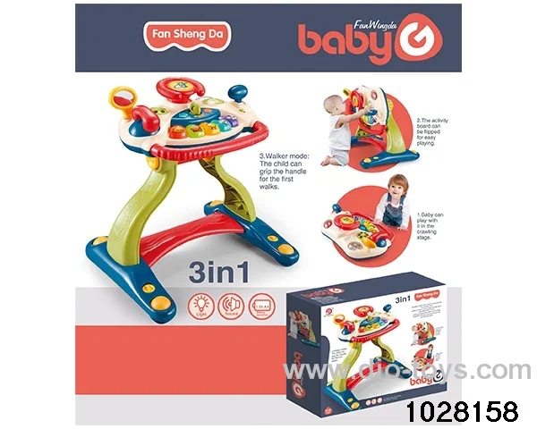 3 in 1 baby walker (lights, music) in color box