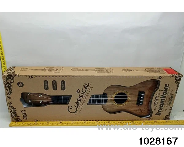 21 inch wood grain guitar in window box