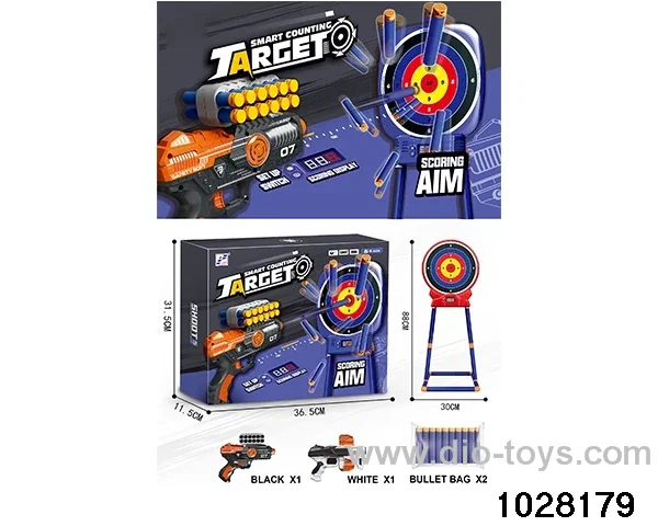 Electronic scoring target set in color box