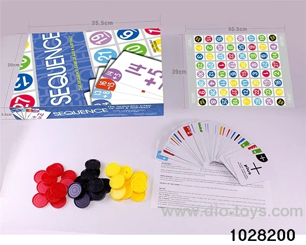 Number Sequence Chess in color box