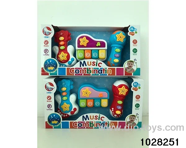 3pcs Instrumental mounted lighting + music in display box
