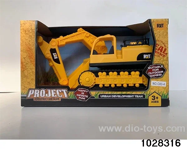 Sliding engineering vehicle set in display box
