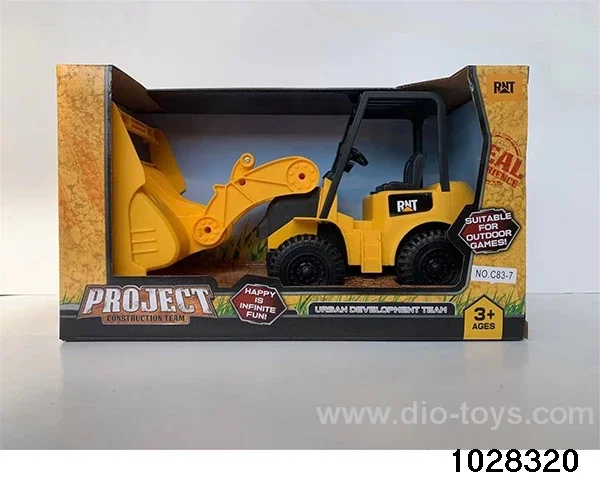 Sliding engineering vehicle set in display box