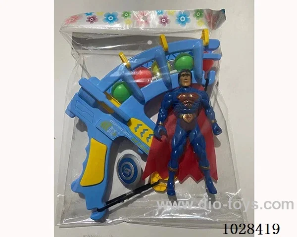 Superman + Catapult Bow  with double flashing lights inclued battery in blister