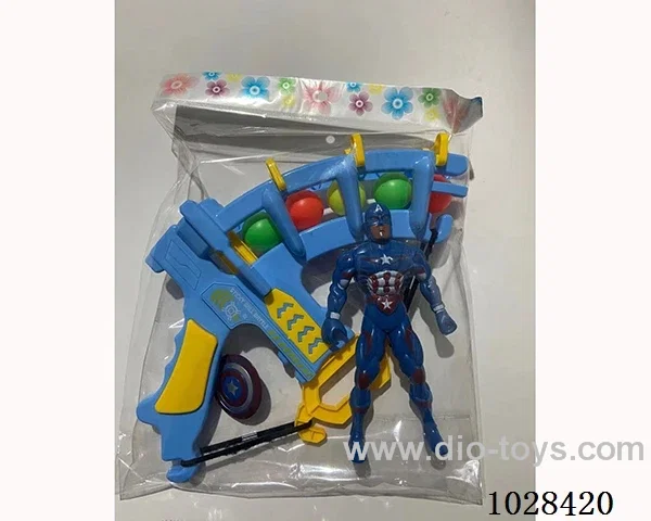 Captain America + Catapult Bow  with double flashing lights inclued battery in blister