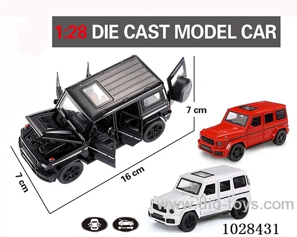 1:28 pull back alloy  Simulation opens 6 doors car 3color mixed loading