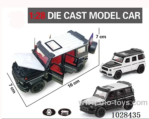 1:28 pull back alloy  Simulation opens 6 doors car 2color mixed loading