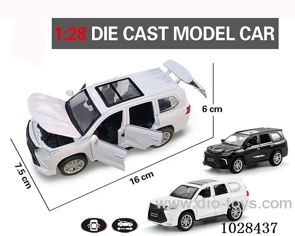 1:28 pull back alloy  Simulation opens 6 doors car 2color mixed loading