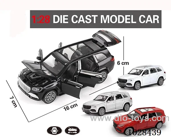 1:28 pull back alloy  Simulation opens 6 doors car 4color mixed loading