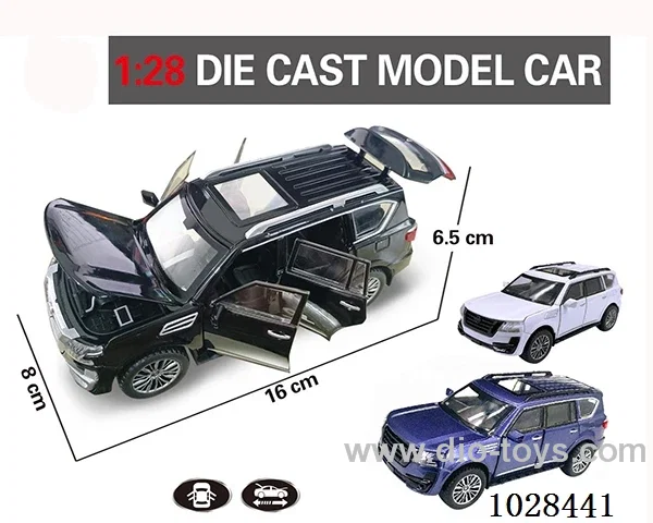 1:28 pull back alloy  Simulation opens 6 doors car 3color mixed loading