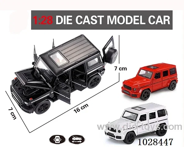 1:28 pull back alloy  Simulation opens 6 doors car 3color mixed loading